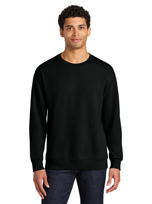 Unisex Pocketless CVC Ring Spun Crewneck Sweatshirt - IC48M - Black Ink
