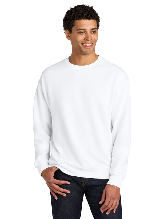 Unisex Pocketless CVC Ring Spun Crewneck Sweatshirt - IC48M - White