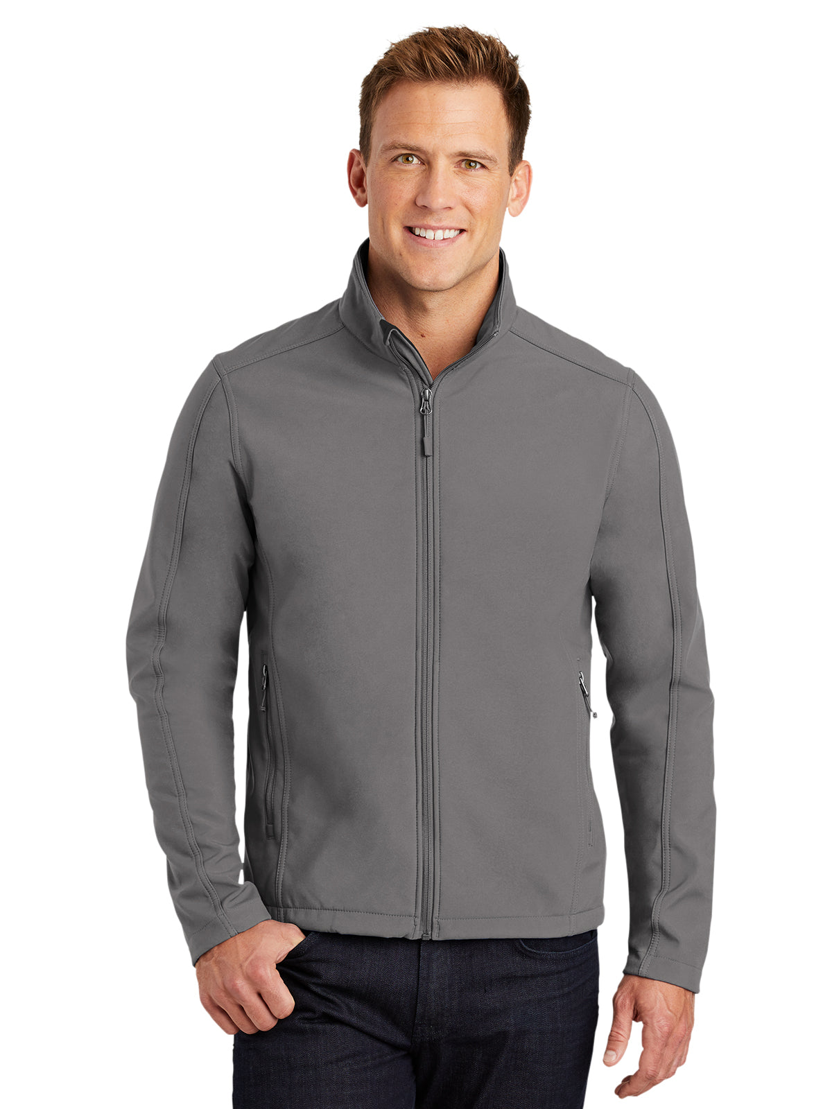 Men's Soft Shell Jacket - J317 - Deep Smoke