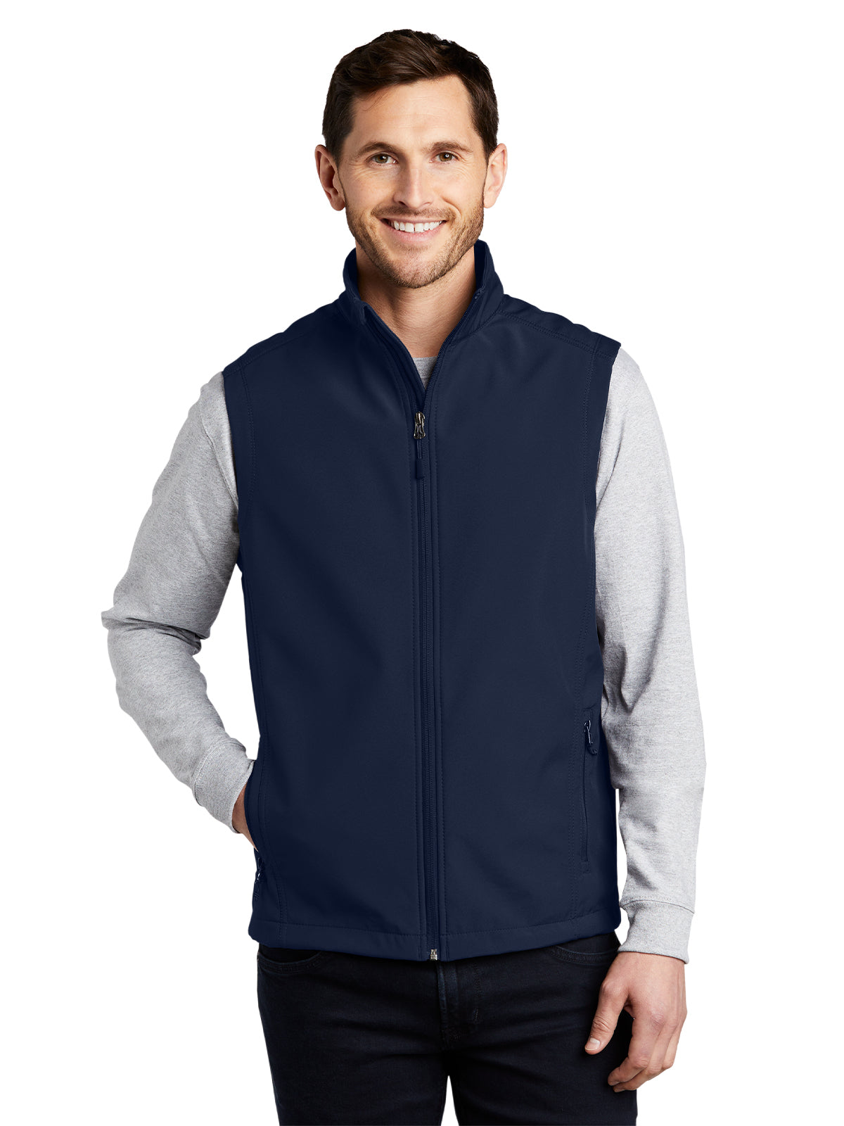Men's Soft Shell Vest - J325 - Dress Blue Navy
