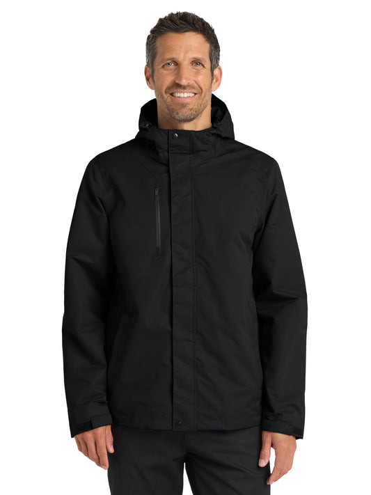 Men's Three-Pocket All-Conditions Jacket - J331 - Black