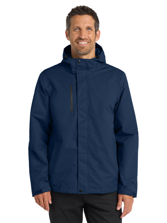Men's Three-Pocket All-Conditions Jacket - J331 - True Navy