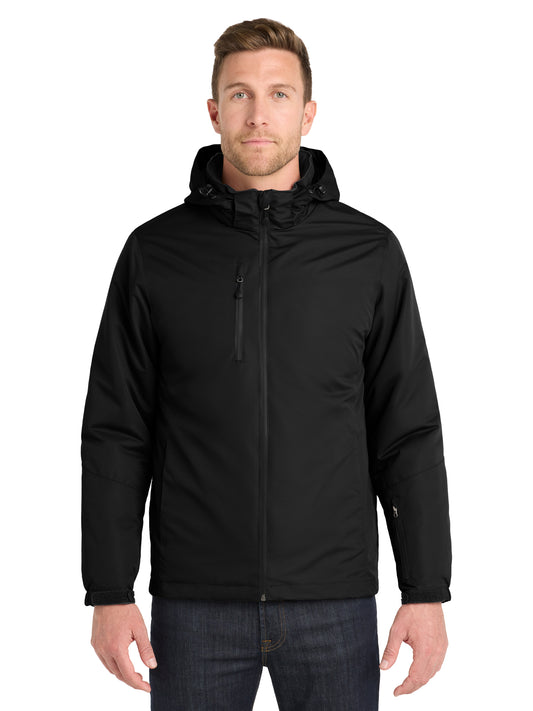 Men's Four-Pocket Vortex Waterproof 3-in-1 Jacket - J332 - Black/Black