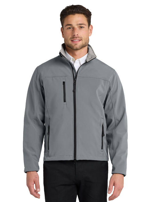 Men's Three-Pocket Glacier Soft Shell Jacket - J790 - Smoke Grey/Chrome