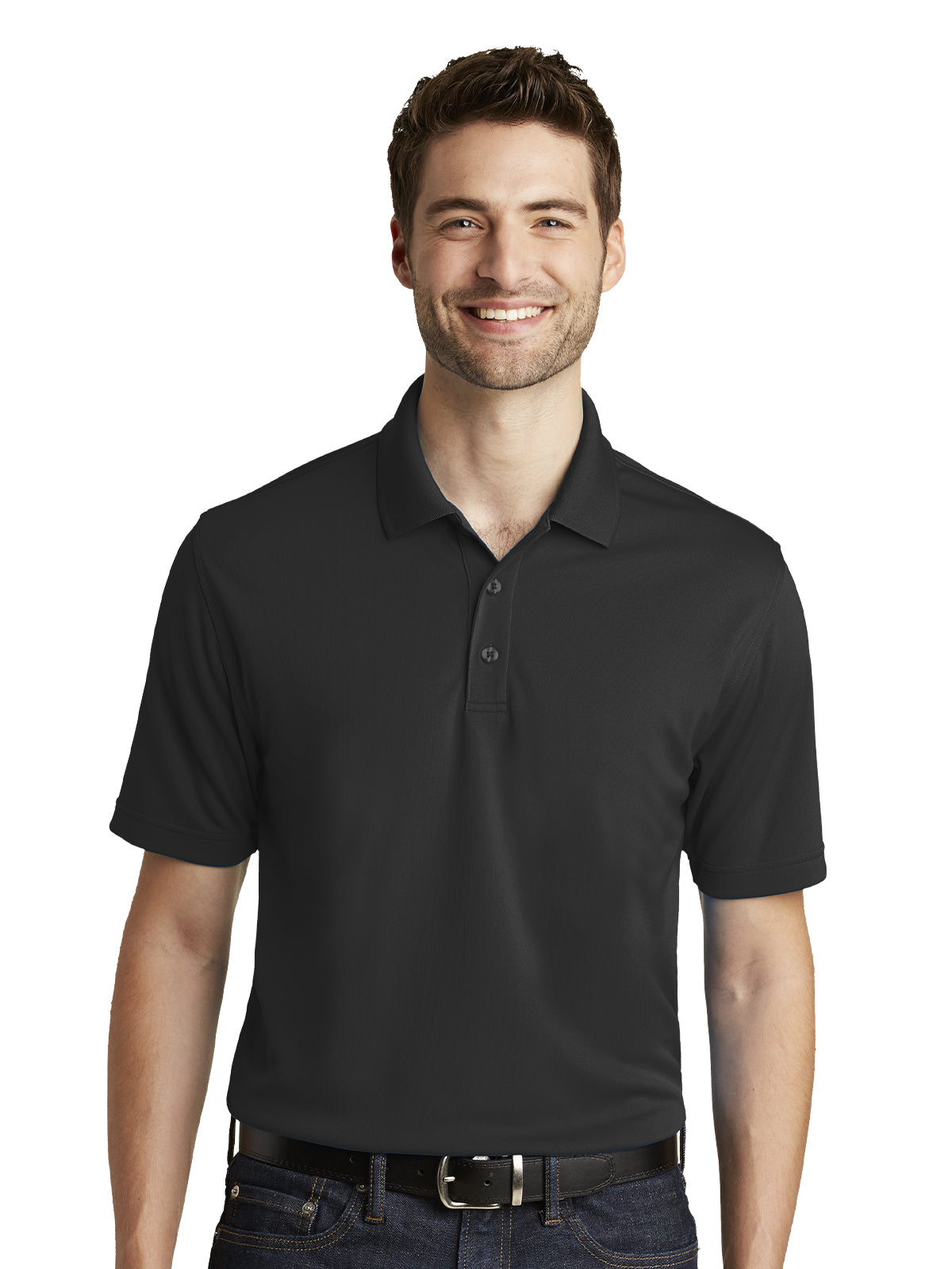 Men's Pocketless Micro-Mesh Polo