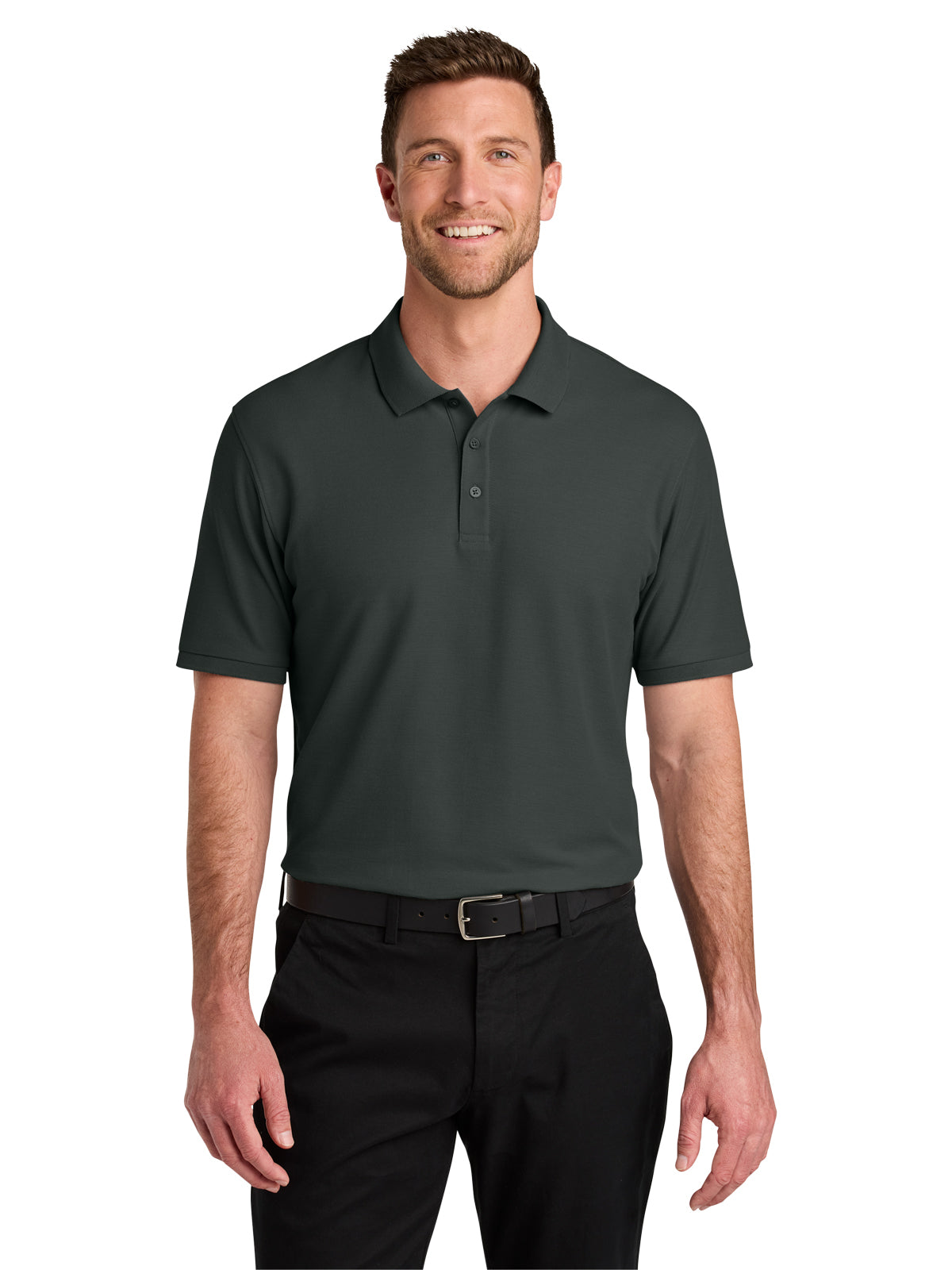 Men's Pocketless Wearever Signature Polo - K200 - Grey Smoke