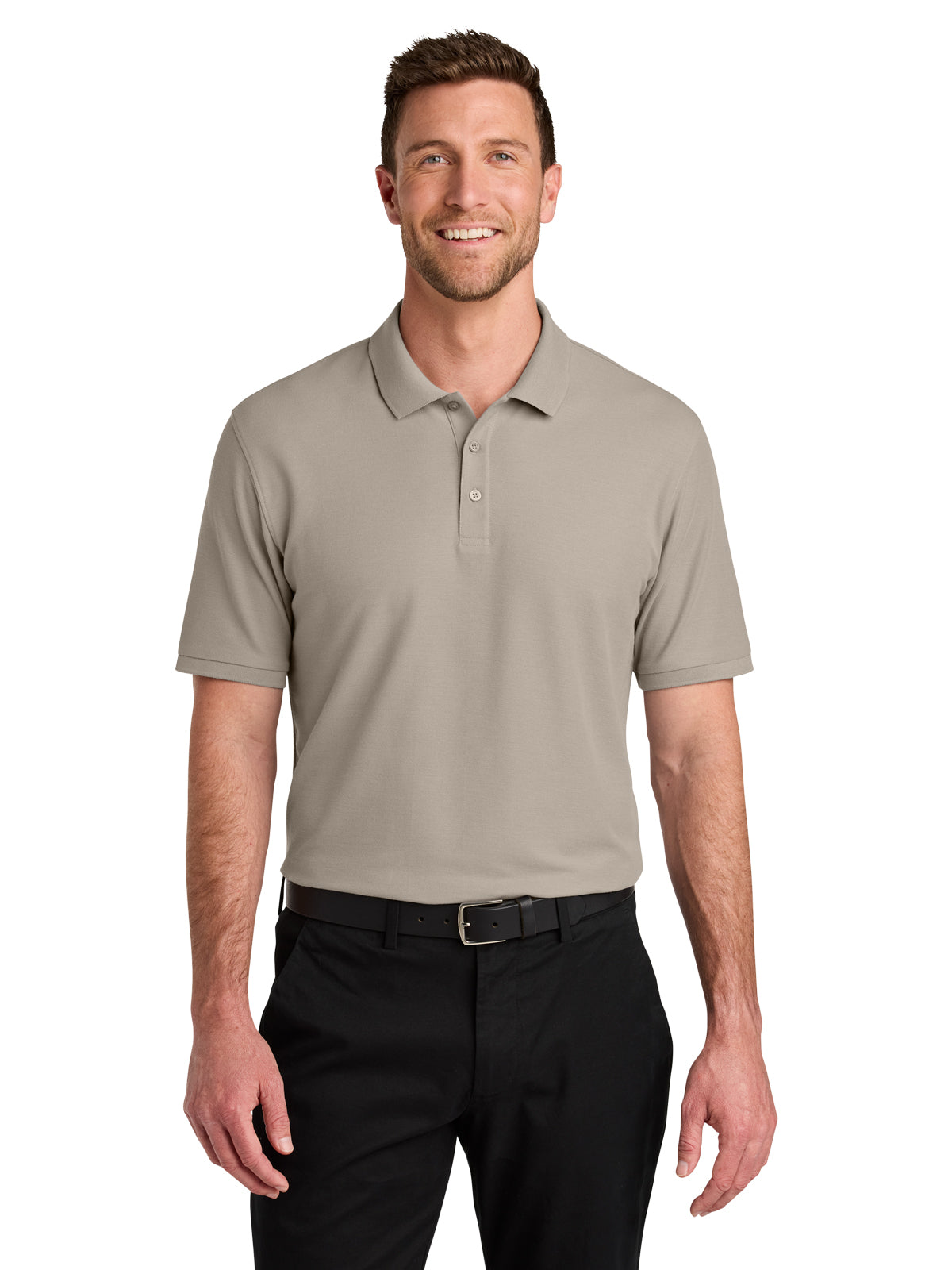 Men's Pocketless Wearever Signature Polo - K200 - Sahara