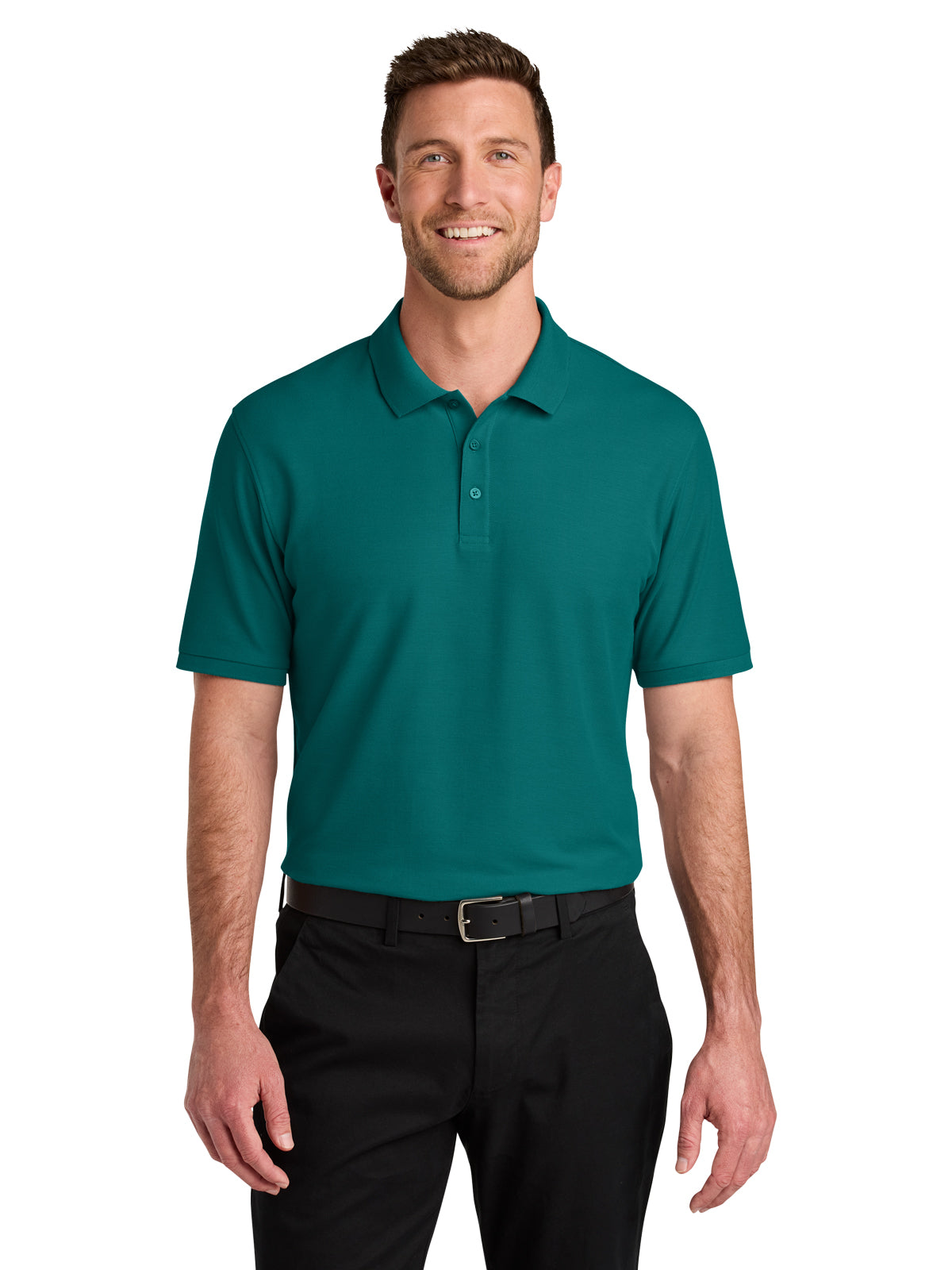 Men's Pocketless Wearever Signature Polo - K200 - Teal Green