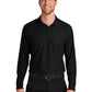 Men's Wearever Signature Pique Long Sleeve Polo - K200LS - Deep Black