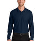 Men's Wearever Signature Pique Long Sleeve Polo - K200LS - River Blue Navy