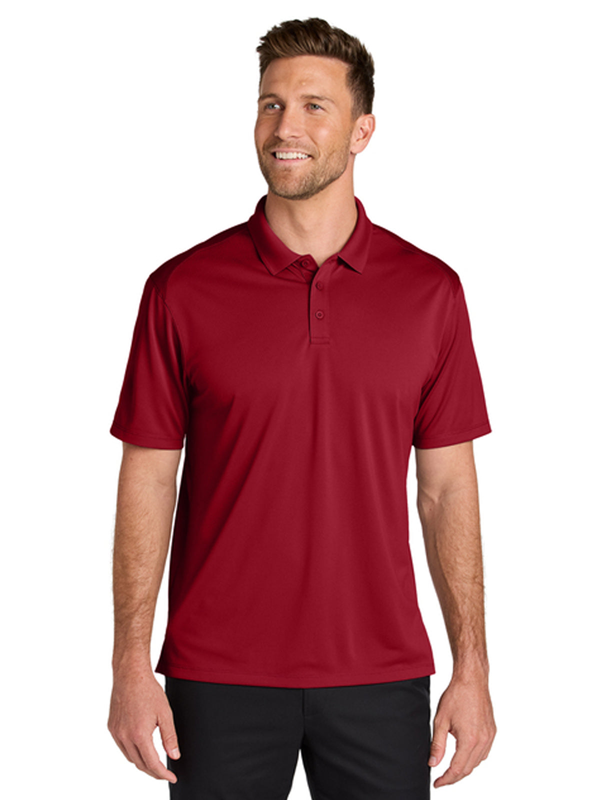 Men's Pocketless Moisture Wicking Polo - K240 - Rich Red