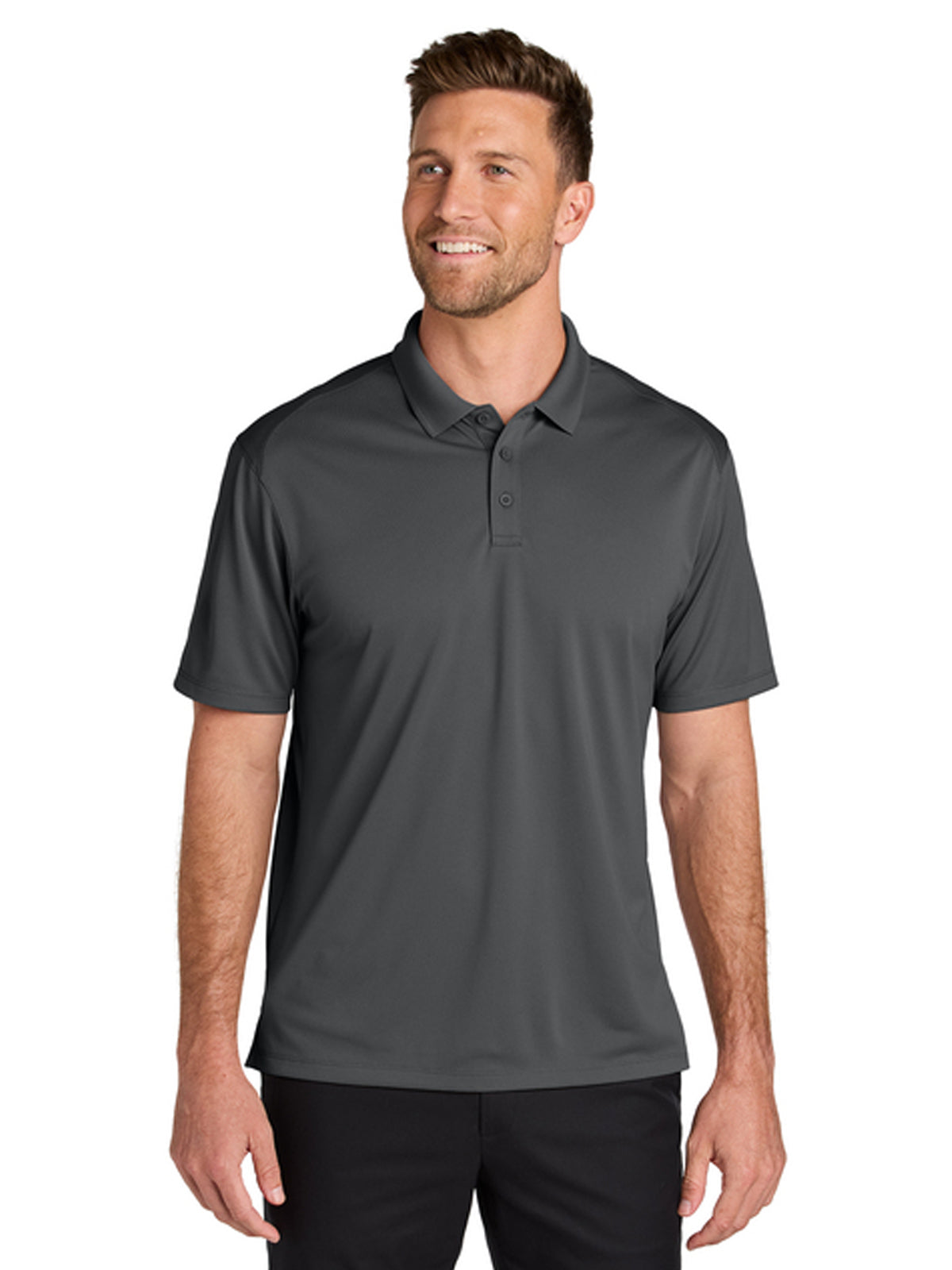Men's Pocketless Moisture Wicking Polo - K240 - Storm Grey