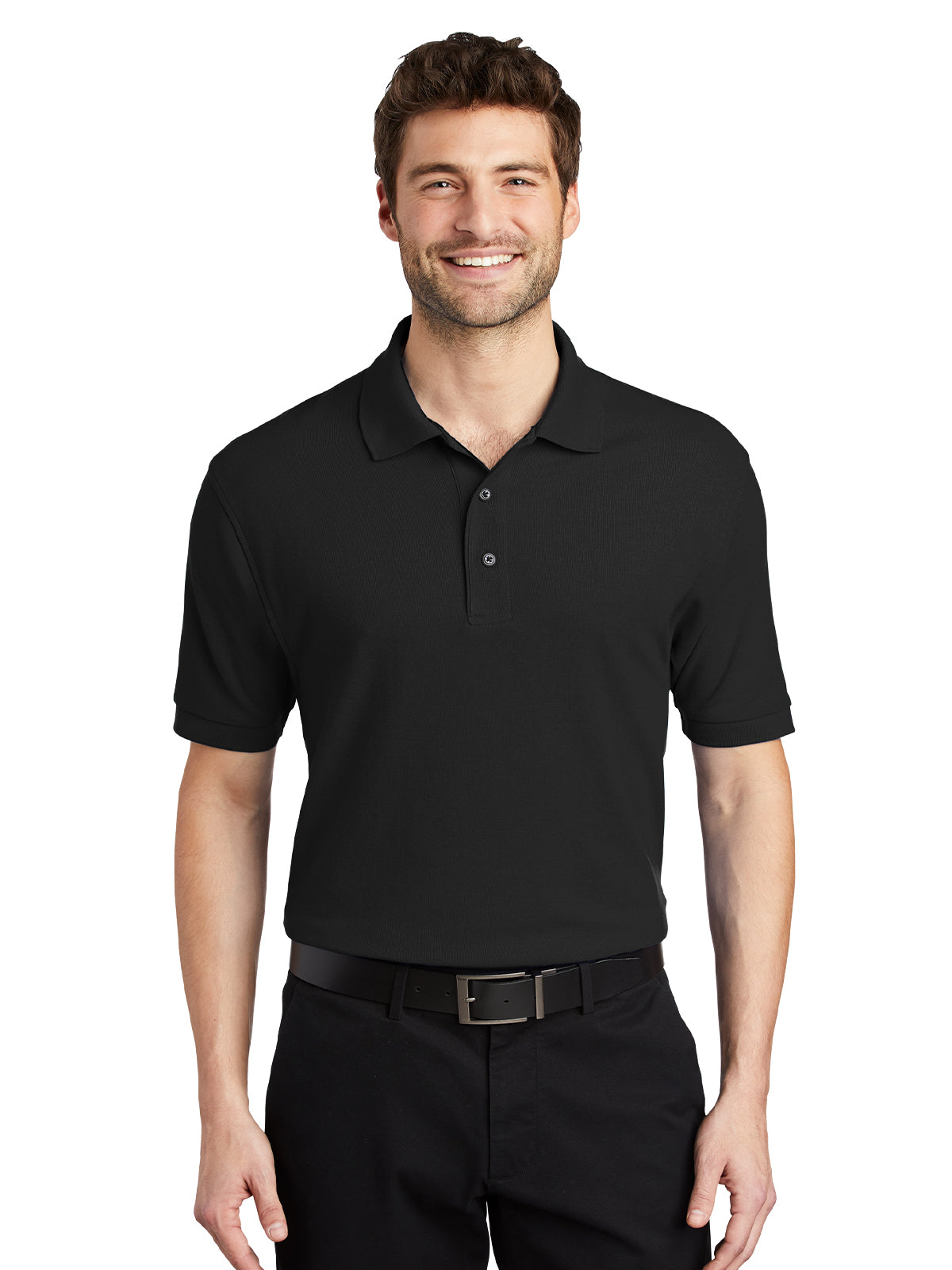 Men's Stretch Pique Polo - K500 - Black