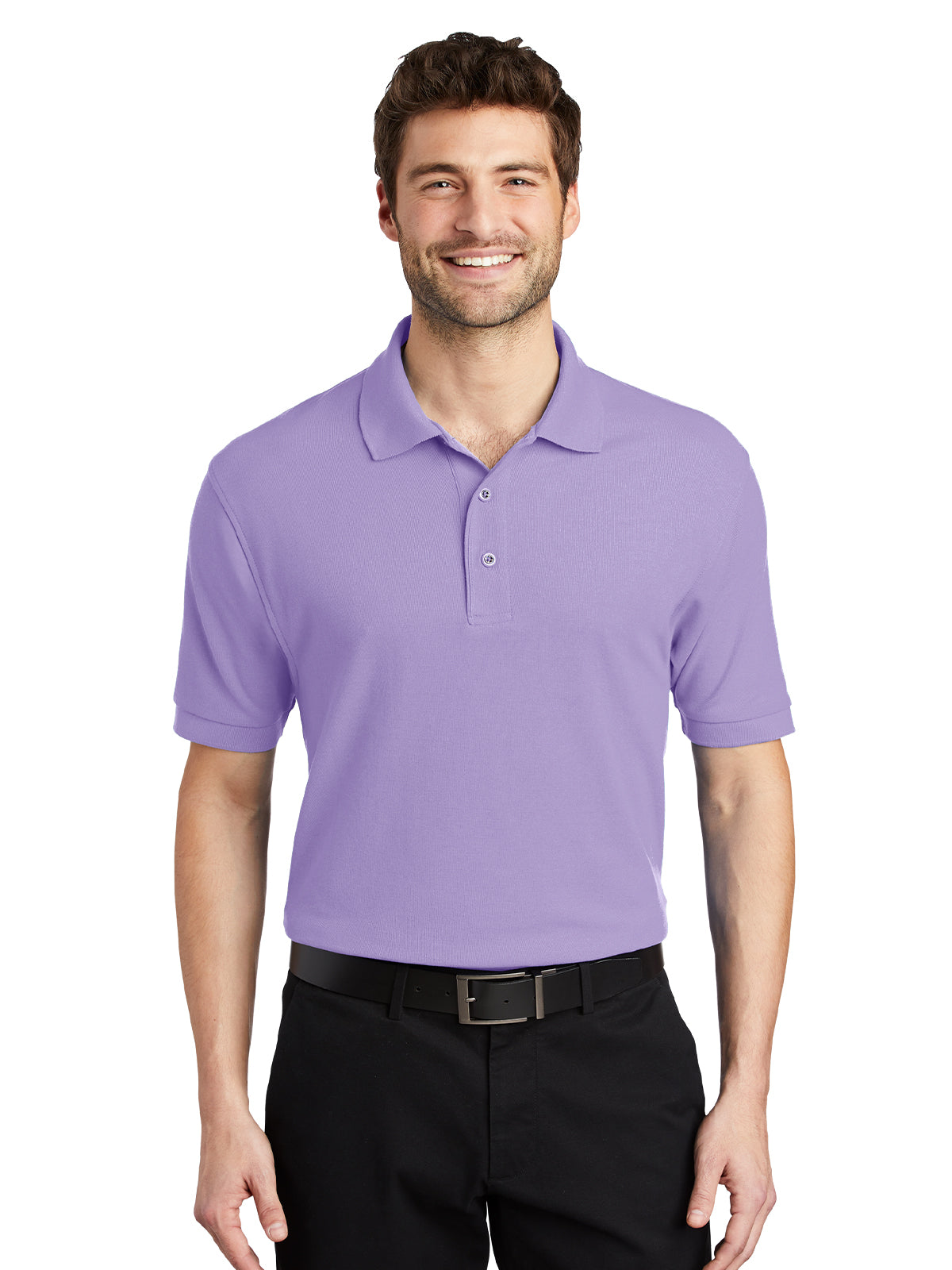 Men's Stretch Pique Polo - K500 - Bright Lavender