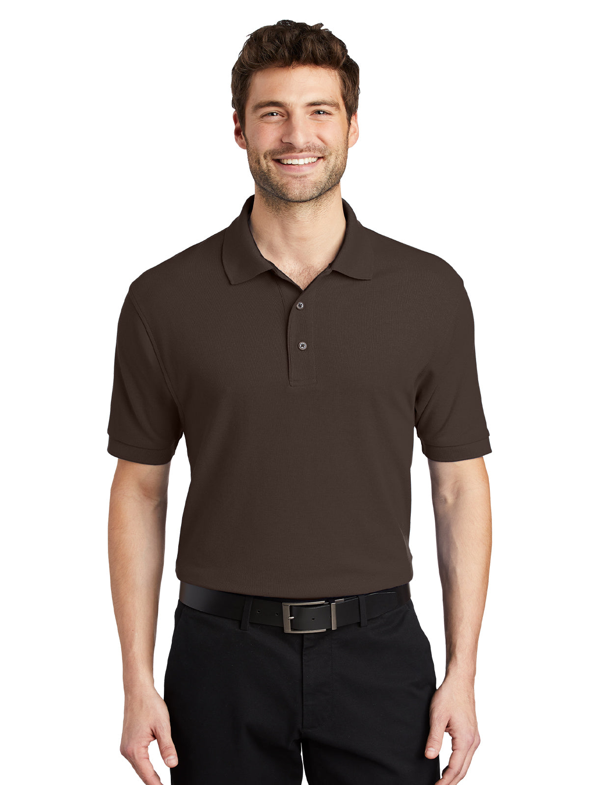 Men's Stretch Pique Polo - K500 - Coffee Bean