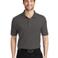 Men's Stretch Pique Polo - K500 - Charcoal Heather Grey
