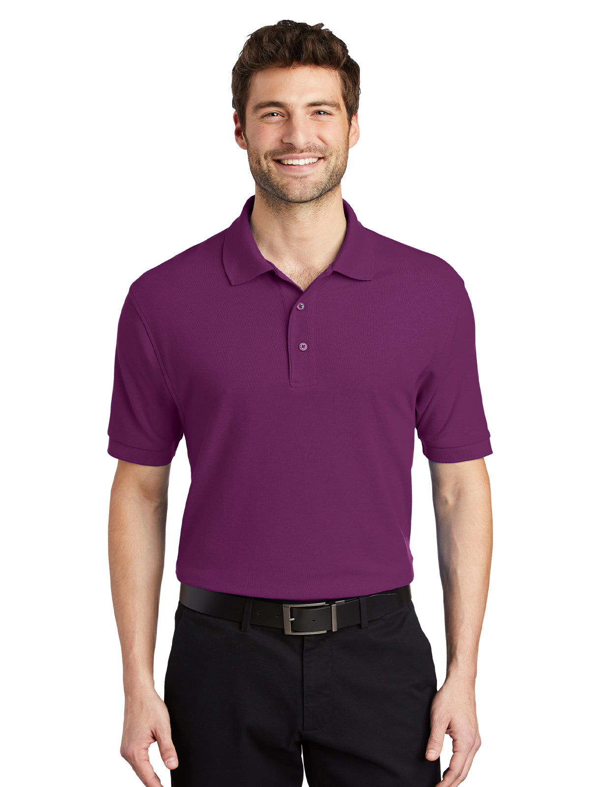 Men's Stretch Pique Polo - K500 - Deep Berry