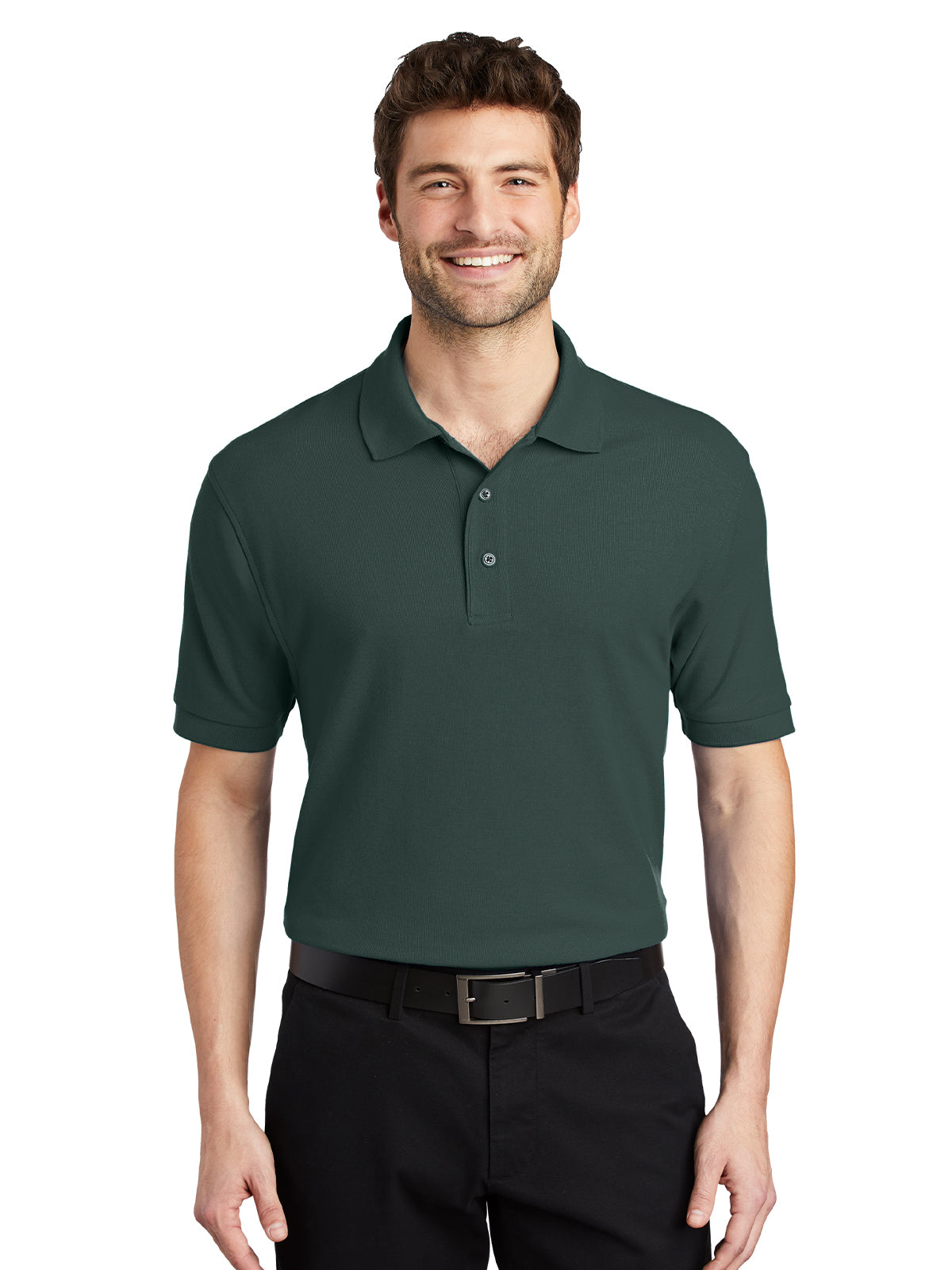 Men's Stretch Pique Polo - K500 - Dark Green