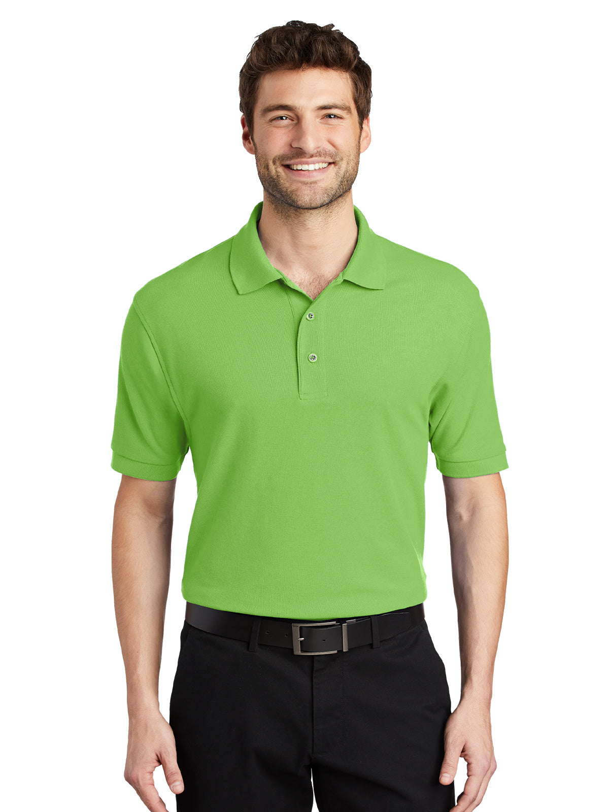 Men's Stretch Pique Polo - K500 - Lime