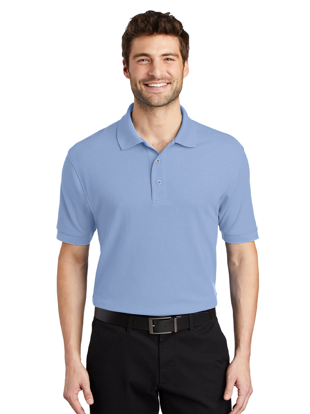 Men's Stretch Pique Polo - K500 - Light Blue
