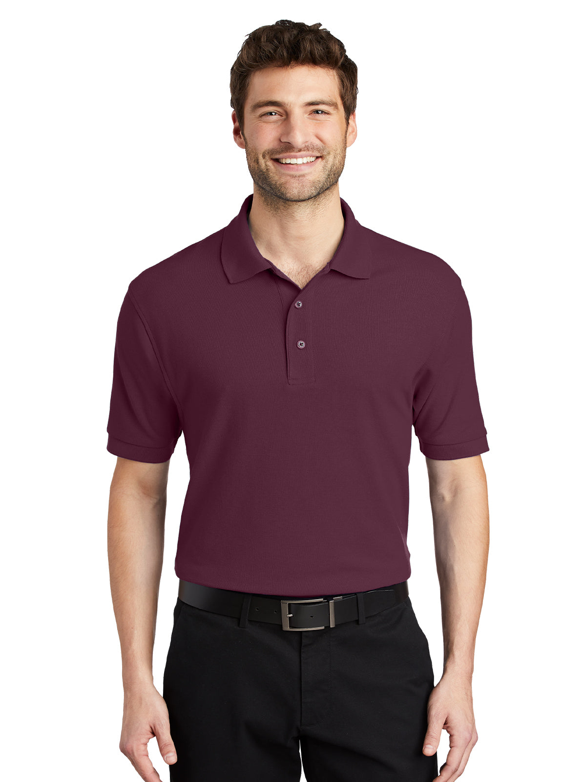 Men's Stretch Pique Polo - K500 - Maroon