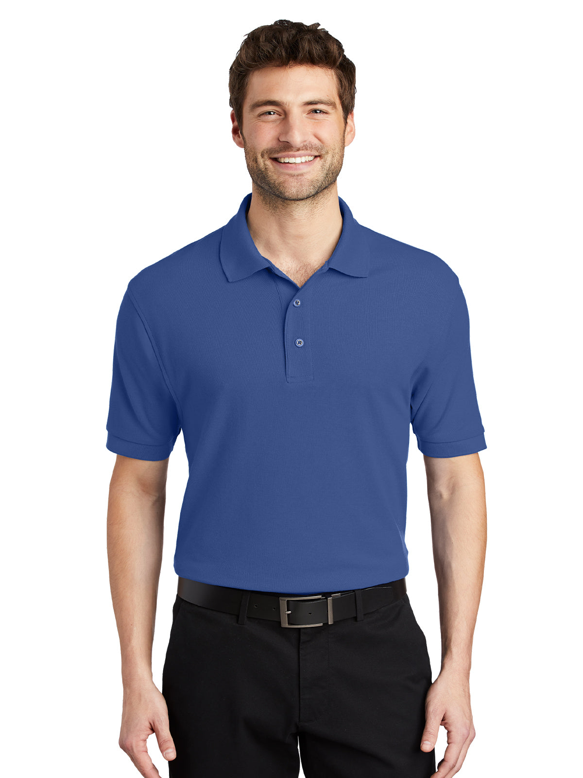 Men's Stretch Pique Polo - K500 - Mediterranean Blue