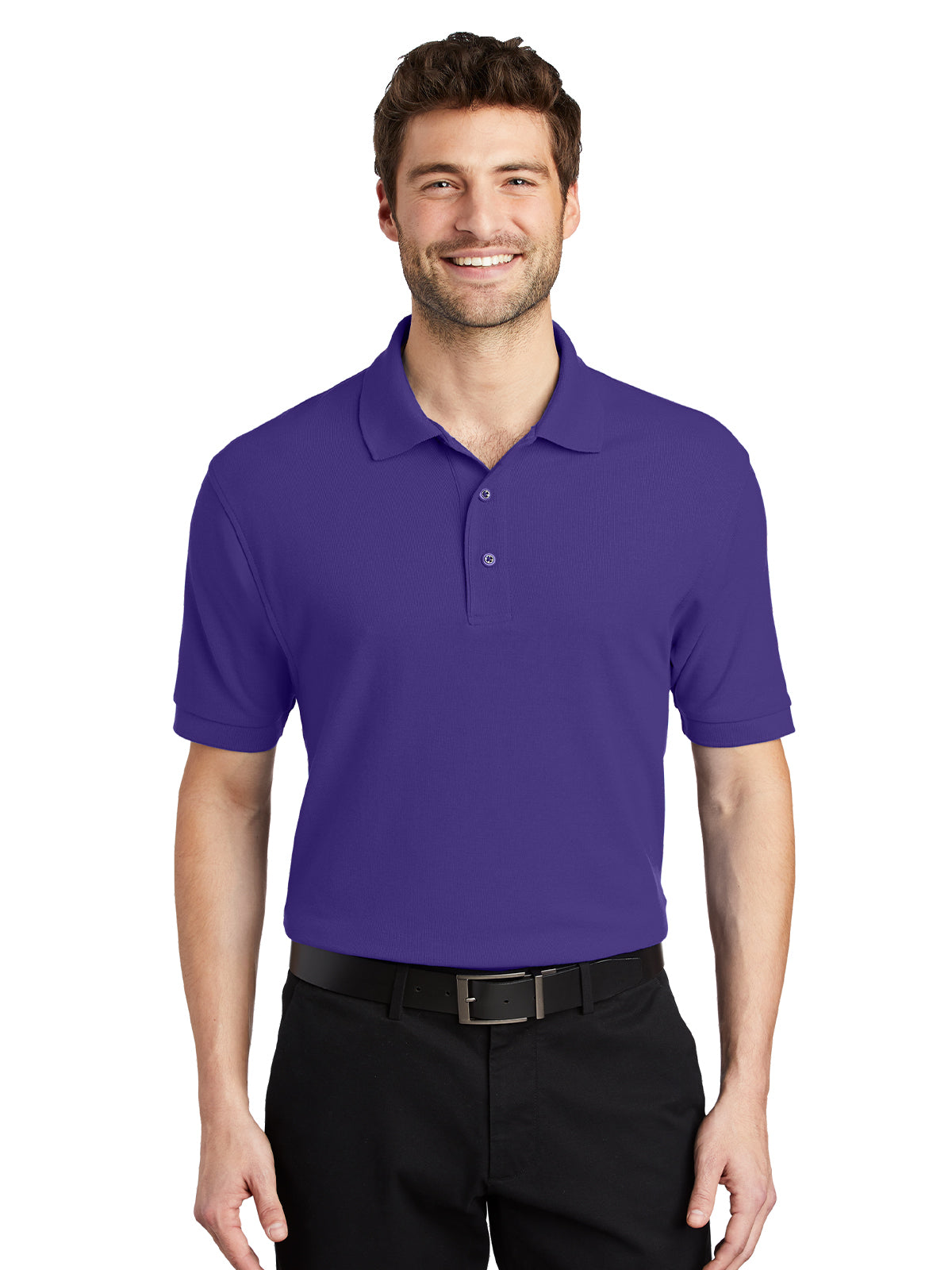 Men's Stretch Pique Polo - K500 - Purple