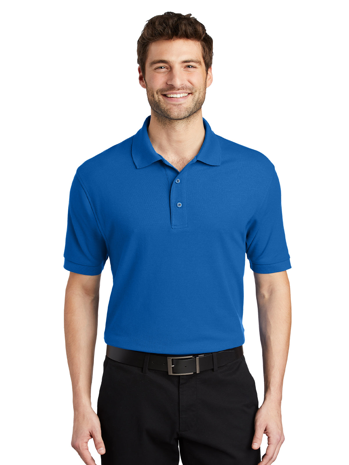 Men's Stretch Pique Polo - K500 - Strong Blue