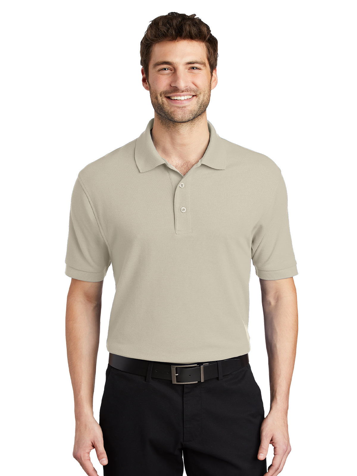 Men's Stretch Pique Polo - K500 - Stone