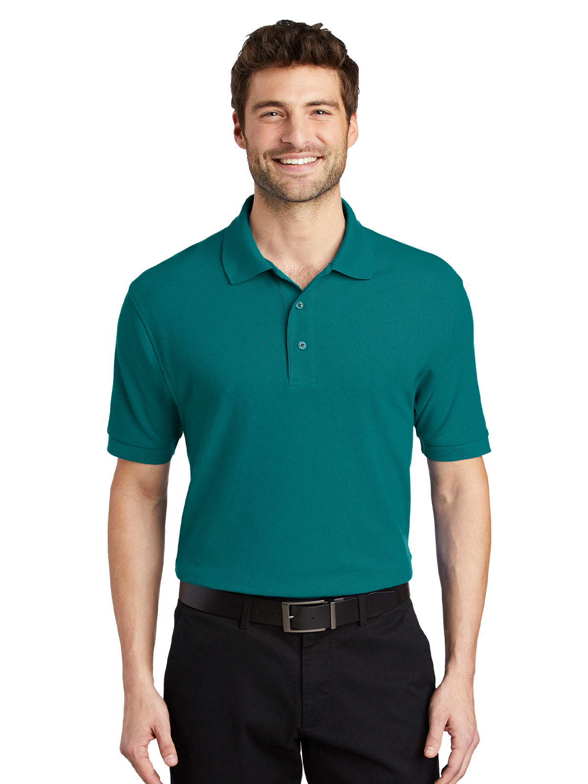 Men's Stretch Pique Polo - K500 - Teal Green