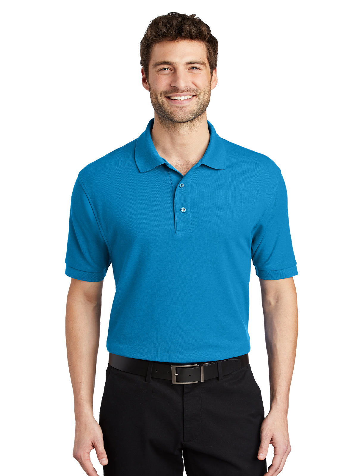 Men's Stretch Pique Polo - K500 - Turquoise