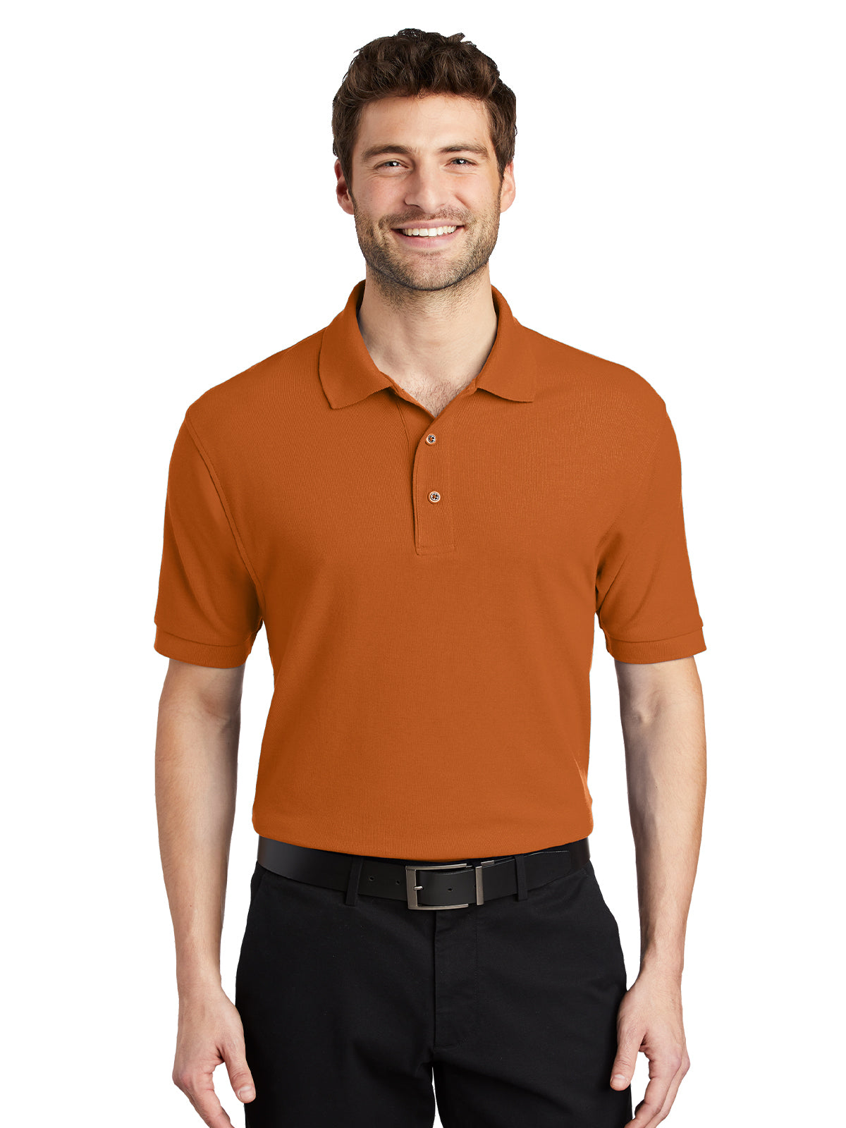 Men's Stretch Pique Polo - K500 - Texas Orange