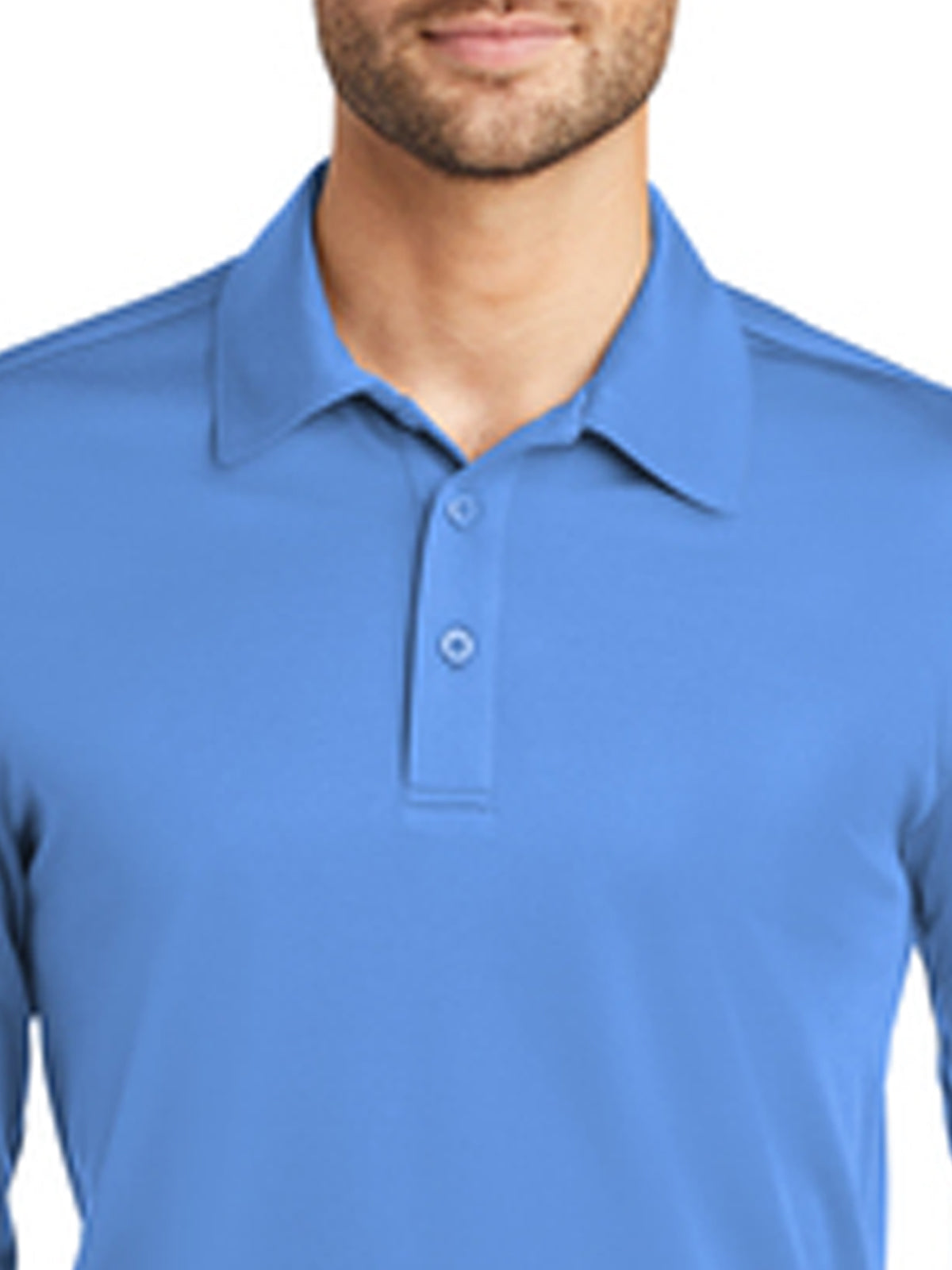 Men's Pocketless Performance Long Sleeve Polo