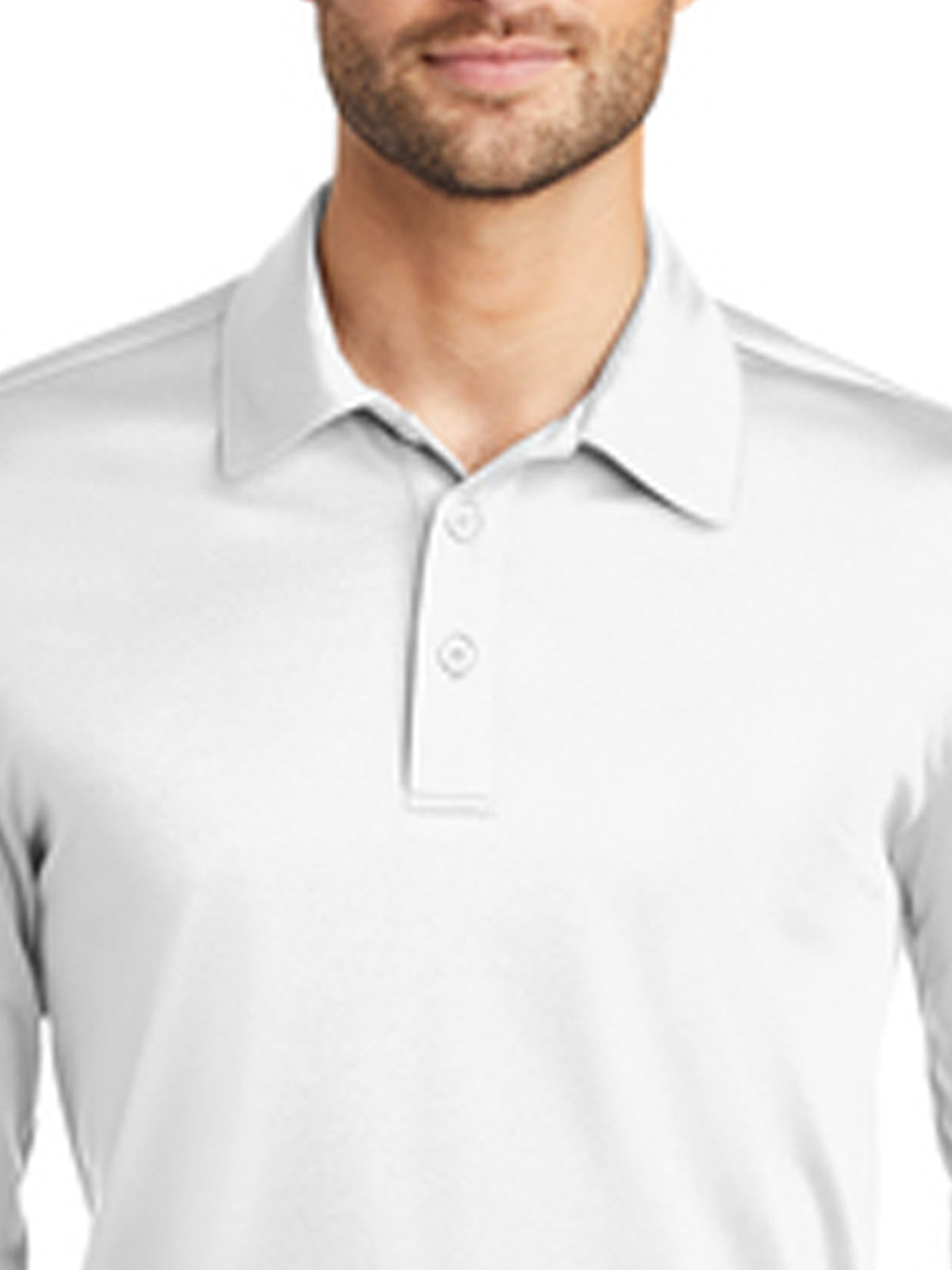 Men's Pocketless Performance Long Sleeve Polo