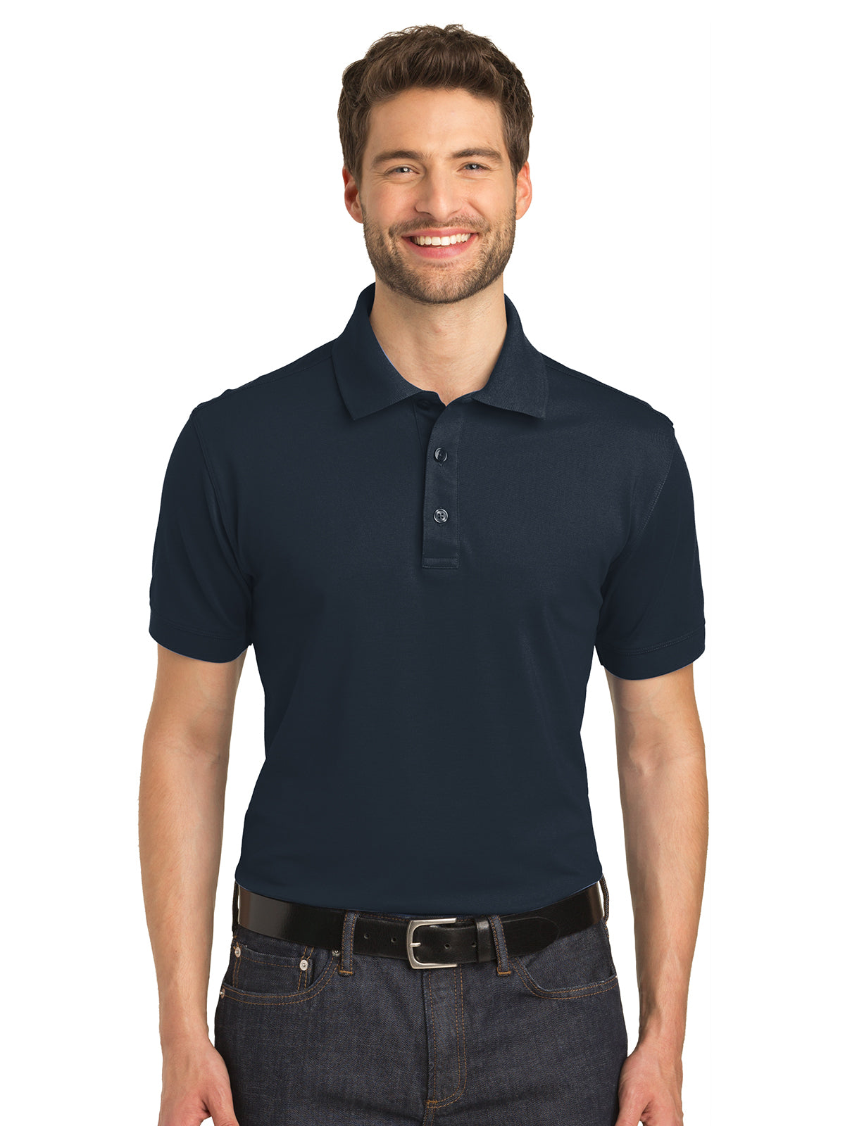 Men's Stretch Pique Polo - K555 - Dress Blue Navy