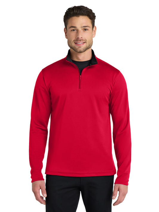 Men's Silk Touch Performance 1/4-Zip Sweatshirt - K584 - Red/ Black