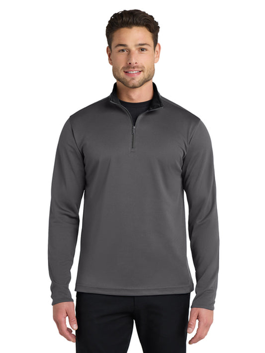 Men's Silk Touch Performance 1/4-Zip Sweatshirt - K584 - Steel Grey/ Black