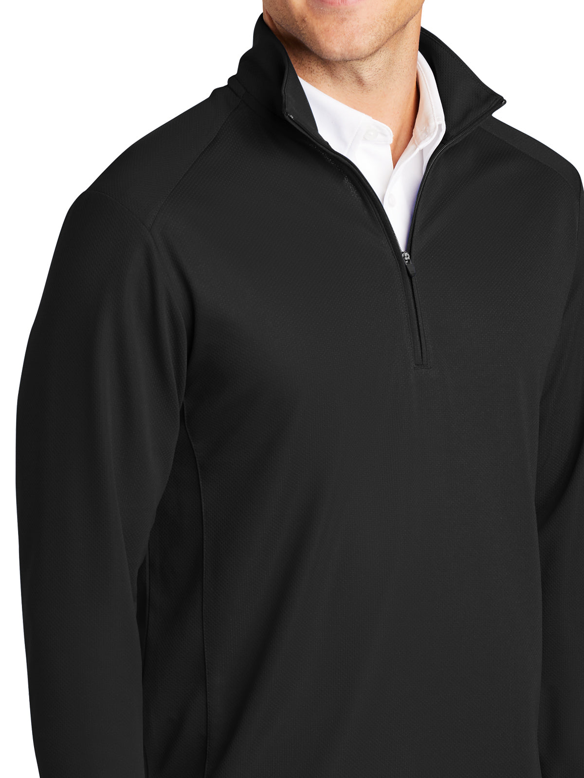 Men's Pinpoint Mesh Half-Zip Pullover