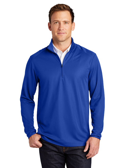 Men's Pinpoint Mesh Half-Zip Pullover - K806 - True Royal