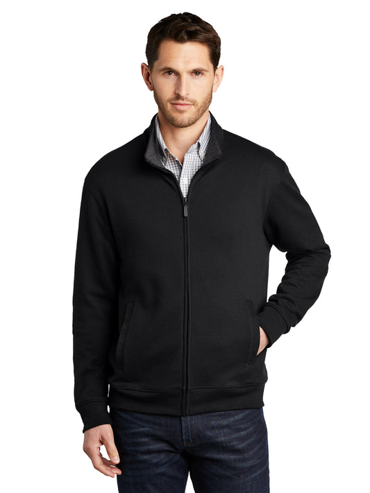 Men's Full Zip Jacket - K809 - Deep Black/Charcoal Heather