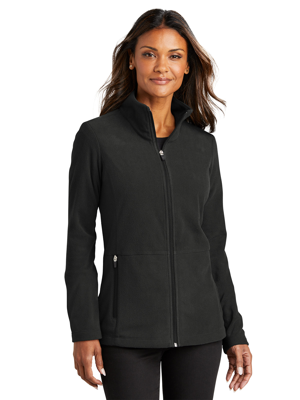 Women's Anti-Pill Microfleece Jacket - L151 - Black