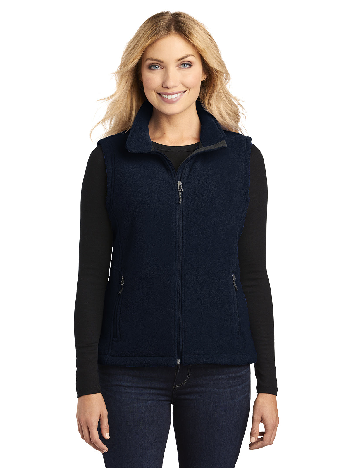 Women's Fleece Vest - L219 - True Navy