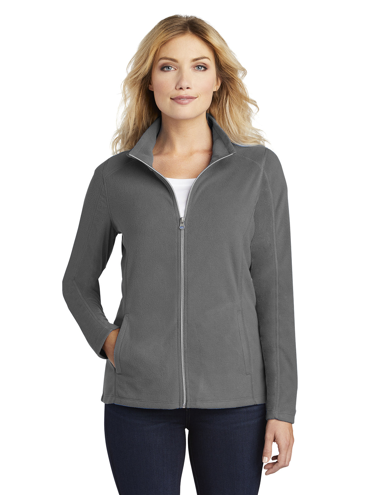 Women's Microfleece Jacket - L223 - Pearl Grey