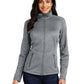 Women's Striped Fleece Jacket - L231 - Grey