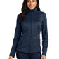Women's Striped Fleece Jacket - L231 - Navy
