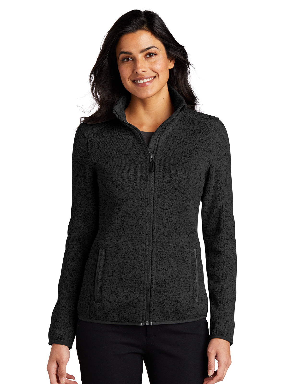 Women's Fleece Jacket - L232 - Black Heather