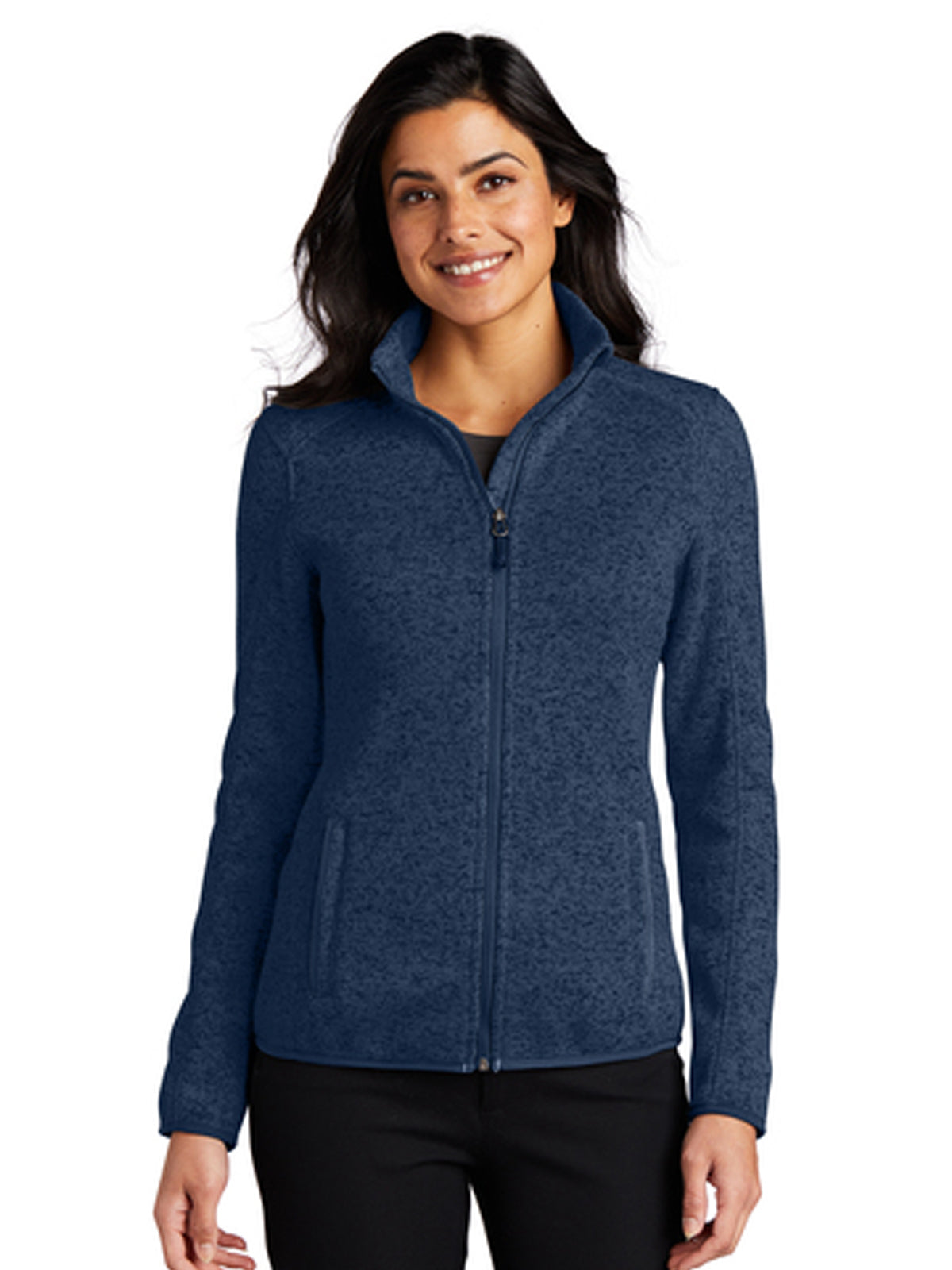 Women's Fleece Jacket - L232 - River Blue Navy Heather
