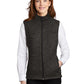 Women's Fleece Vest - L236 - Black Heather