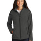 Women's Soft Shell Jacket - L317 - Black Charcoal Heather