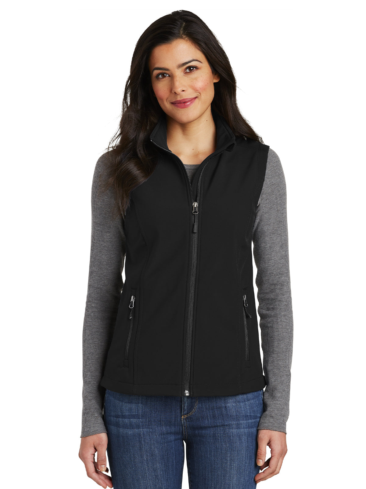 Women's Soft Shell Vest - L325 - Black
